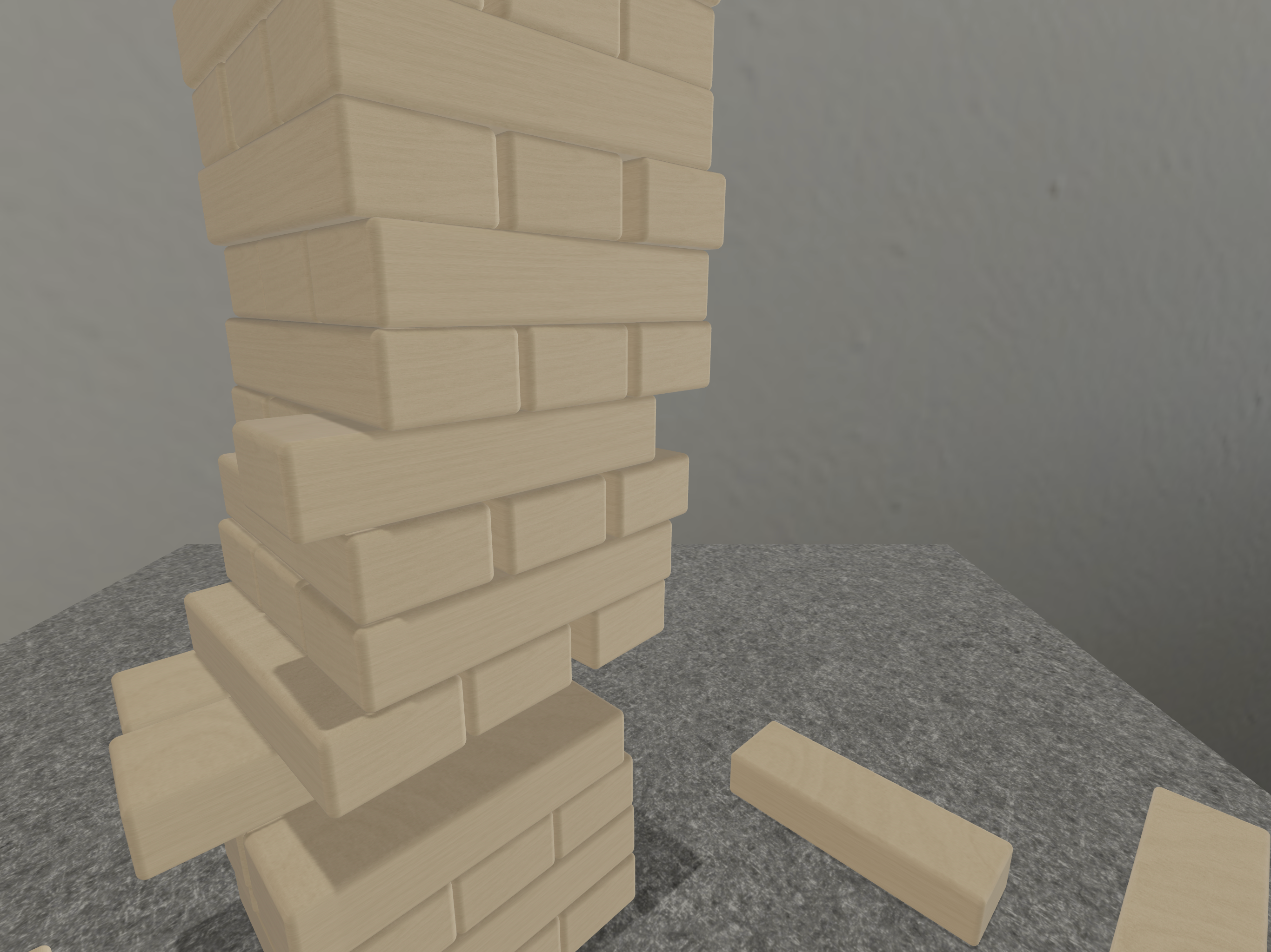 Textured blocks featuring a wooden material